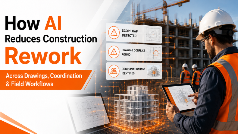 How AI Reduces Construction Rework across Drawings, Coordination, and Field Workflows
