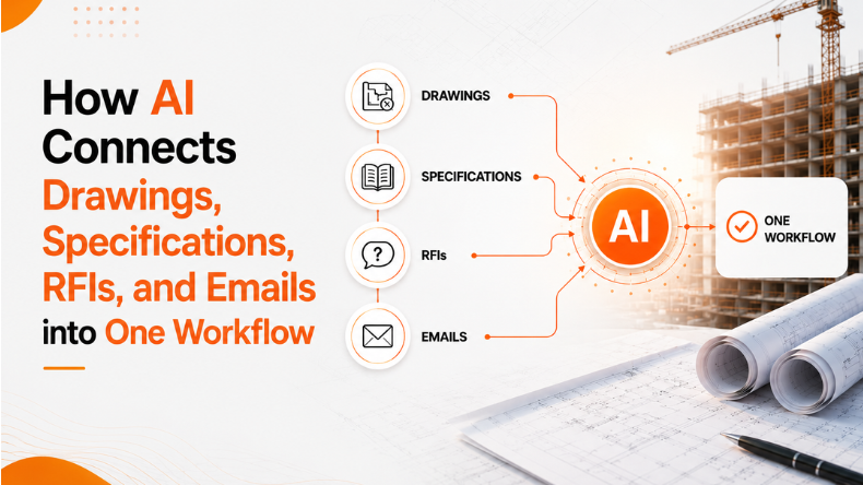 How AI Connects Drawings, Specifications, RFIs, and Emails into One Workflow